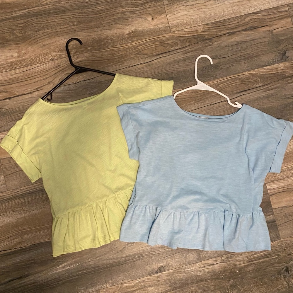 Set of TWO peplum tops!